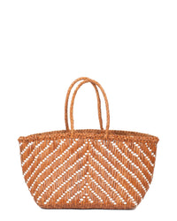 Dragon Diffusion Kumari Basket - Small in Tan/White
