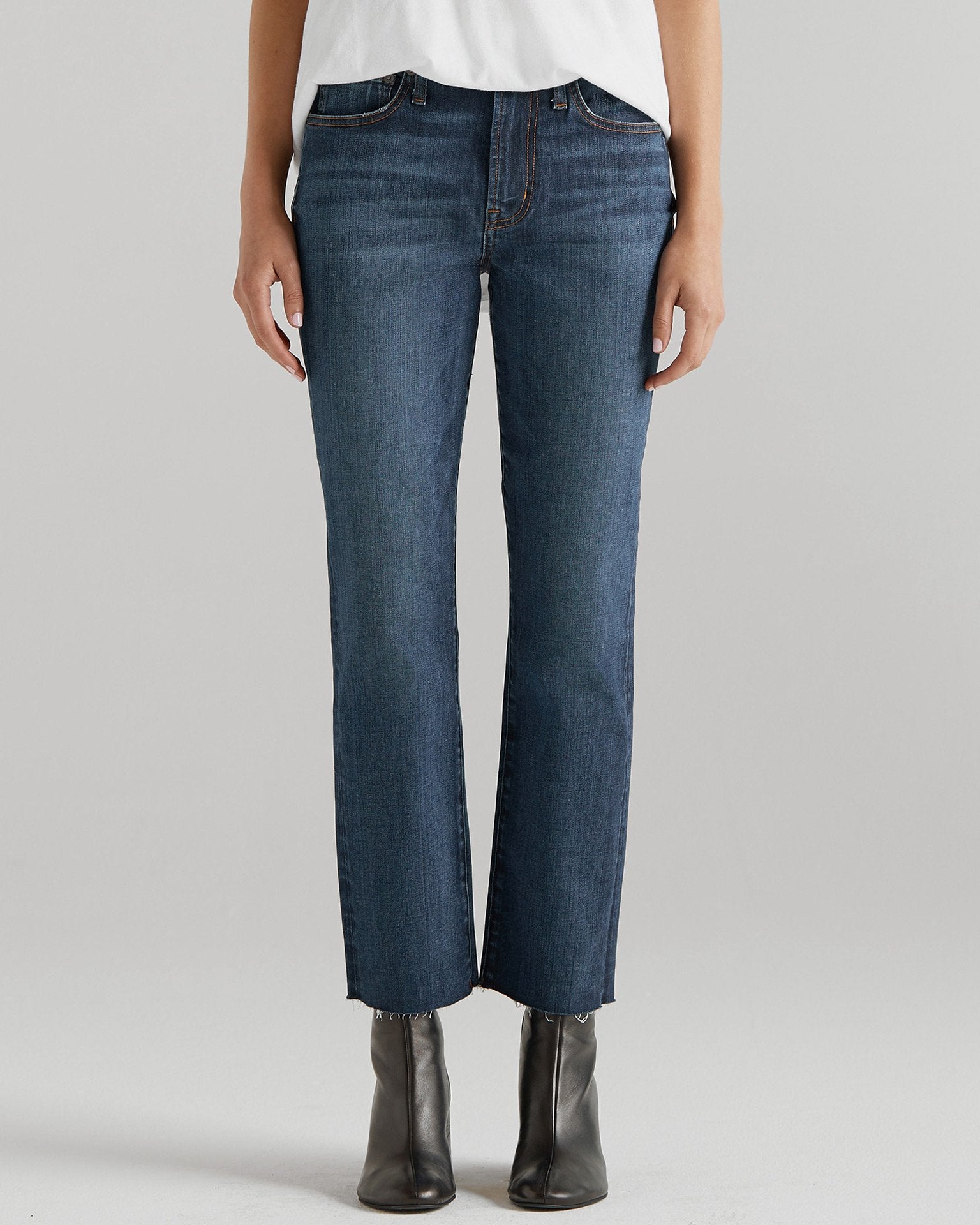 Blue Bliss Crop Slim Straight Jeans Blue Bliss Crop Slim Straight Jeans