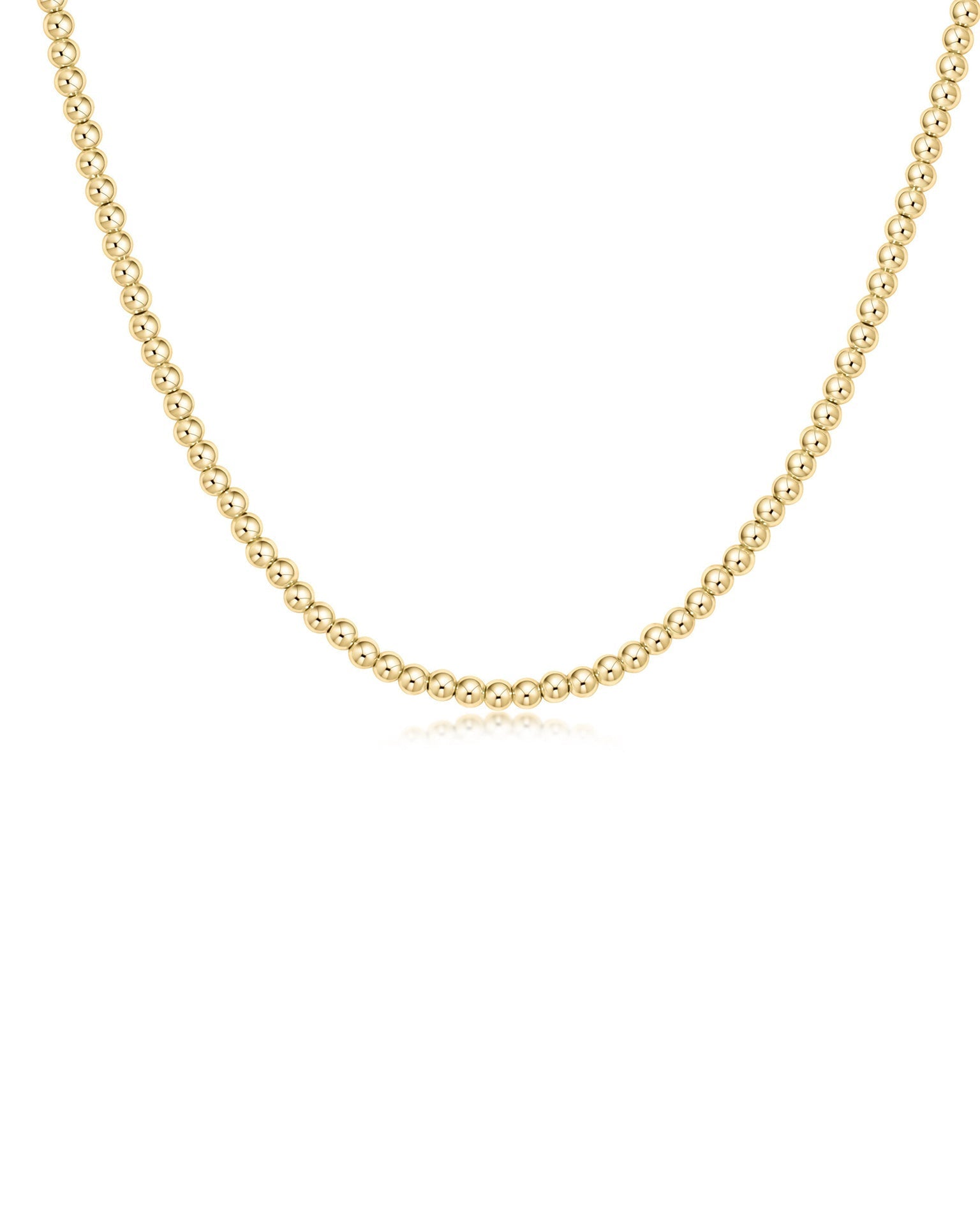 enewton 15" Choker Classic Gold 3mm Bead Necklace