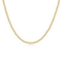 15" Choker Classic Gold 3mm Bead Necklace - Bliss Boutiques