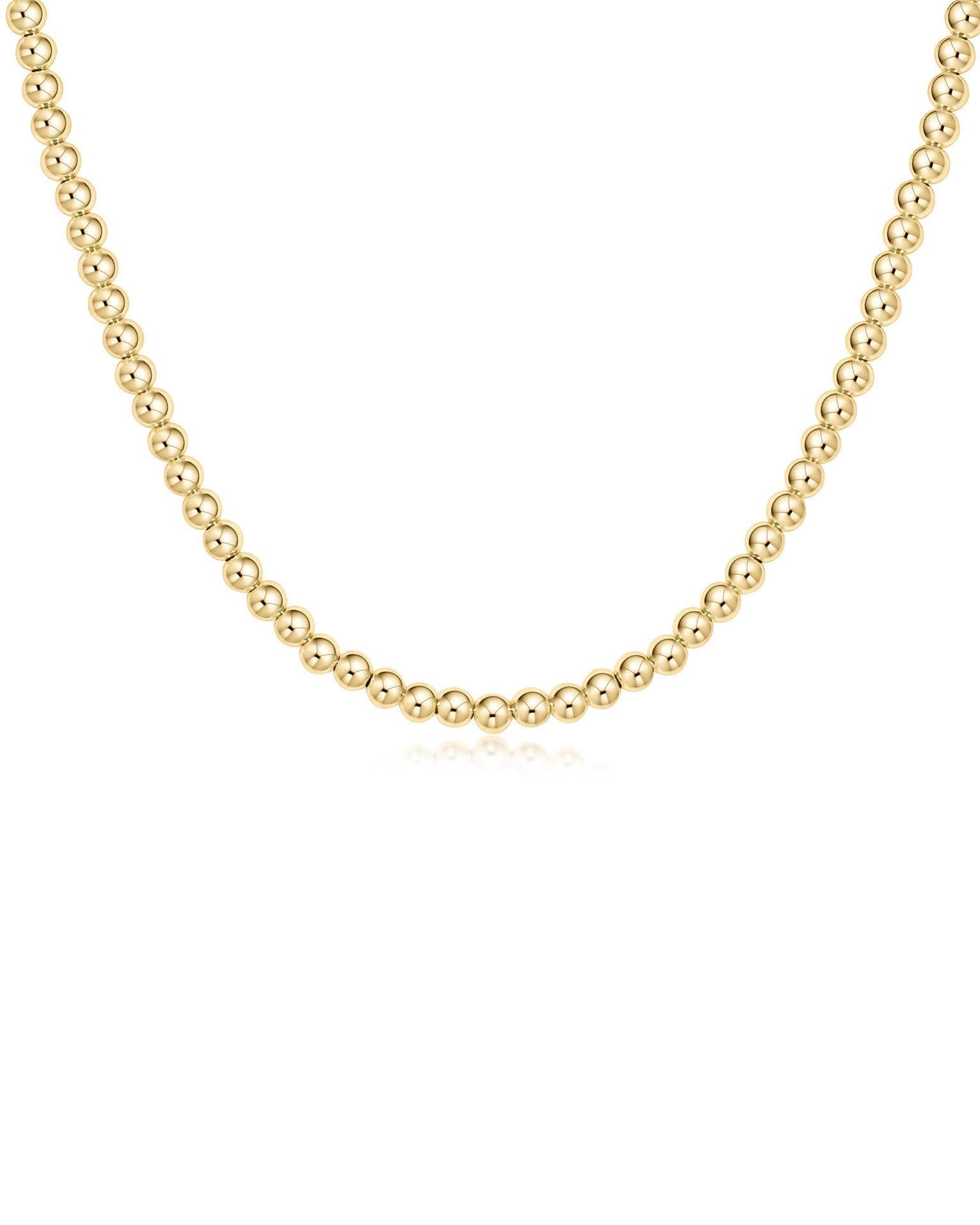 enewton 15" Choker Classic Gold 4mm Bead Necklace