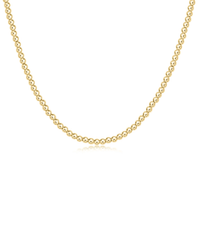 17" Choker Classic Gold 3mm Bead - Bliss Boutiques