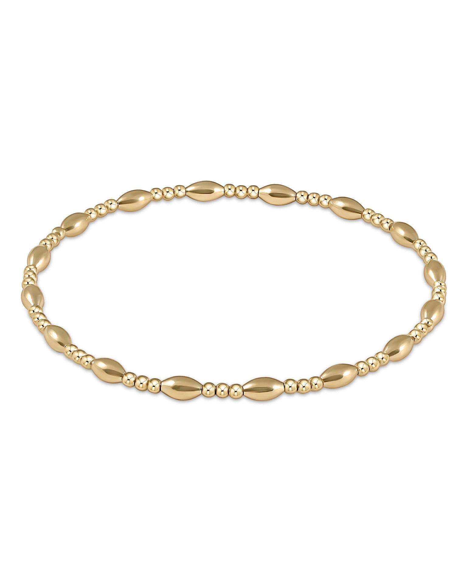 Harmony Sincerity Pattern 2mm Bead Bracelet - Gold