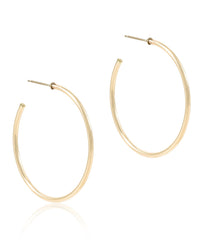 enewton Round Gold 1.75" Post Hoop - 2mm - Smooth