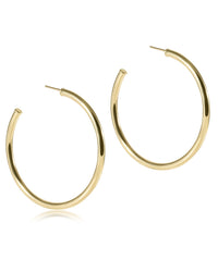 enewton Round Gold 2" Post Hoop - 3mm - Smooth