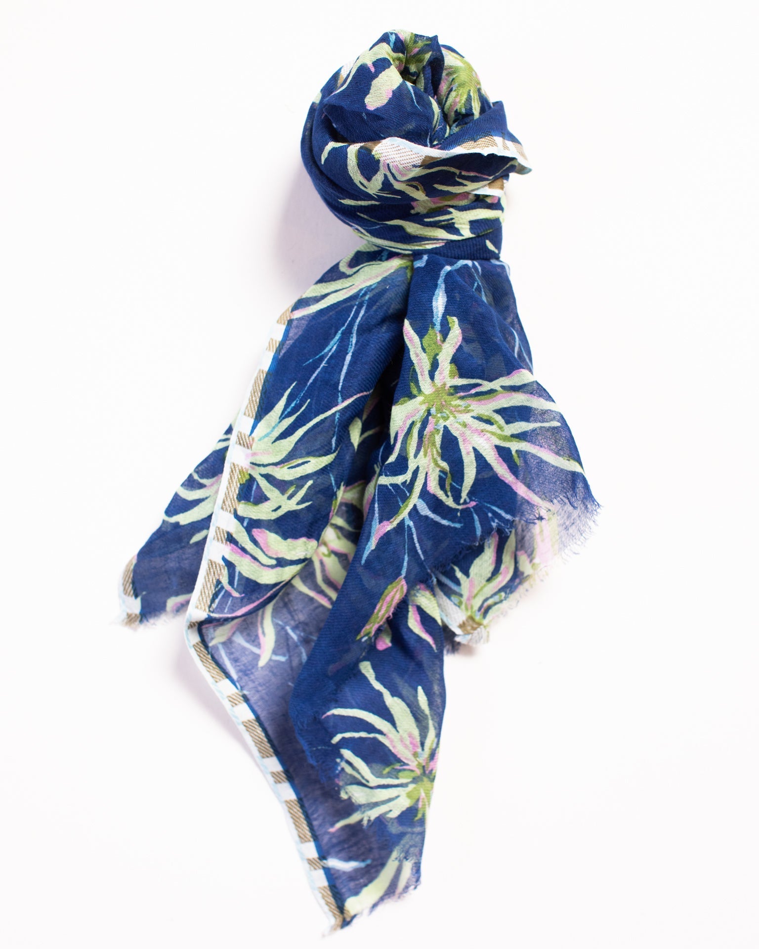 Épice Meadow Orchids Scarf in Ultramarine