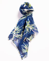 Épice Meadow Orchids Scarf in Ultramarine