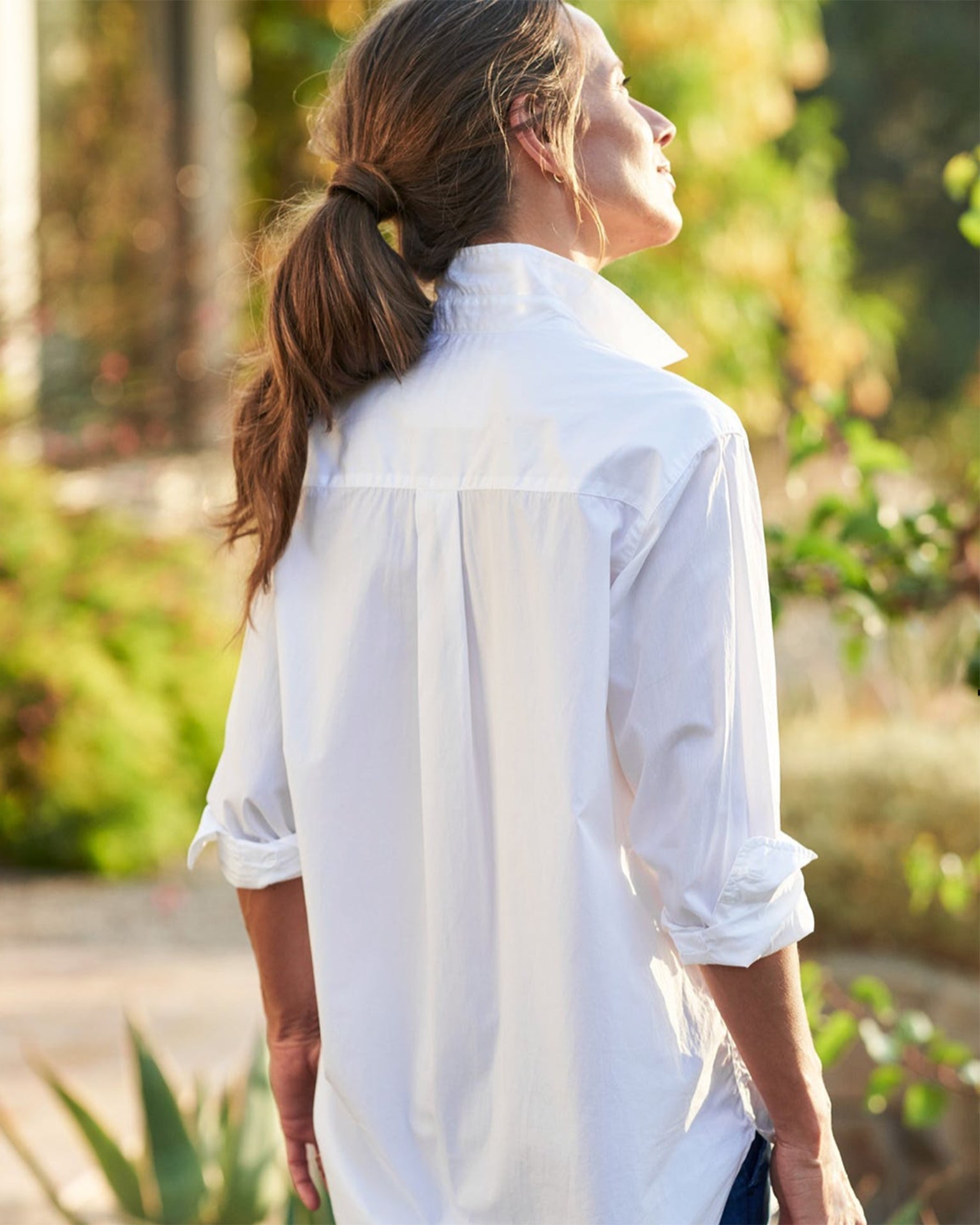 Frank & Eileen Joedy Blouse in White Poplin