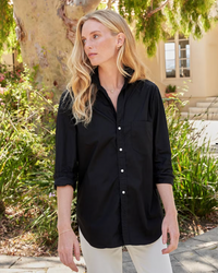 Frank & Eileen Clothing Joedy Button Up in Black Superfine