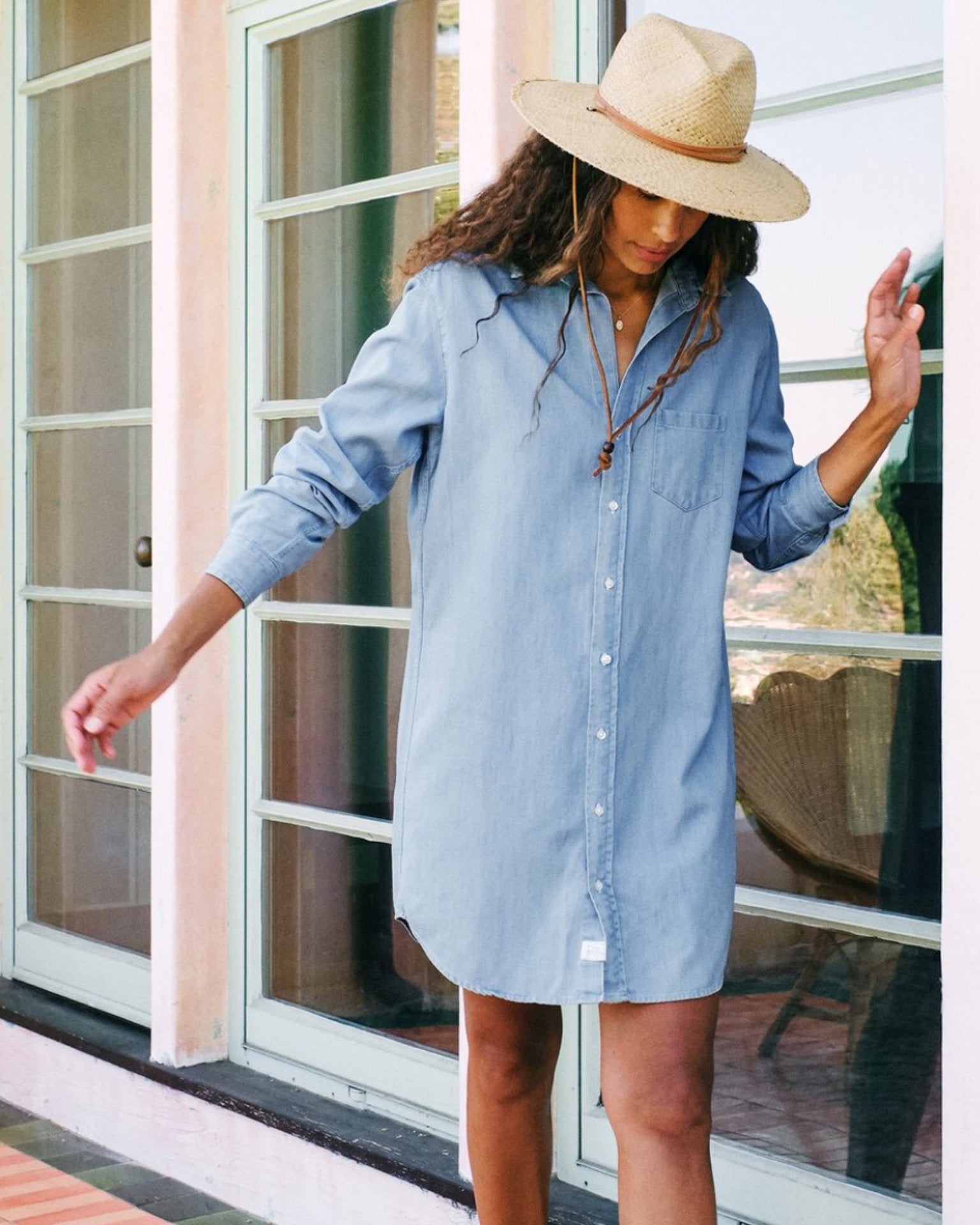 Mary Shirtdress in Classic Blue Wash