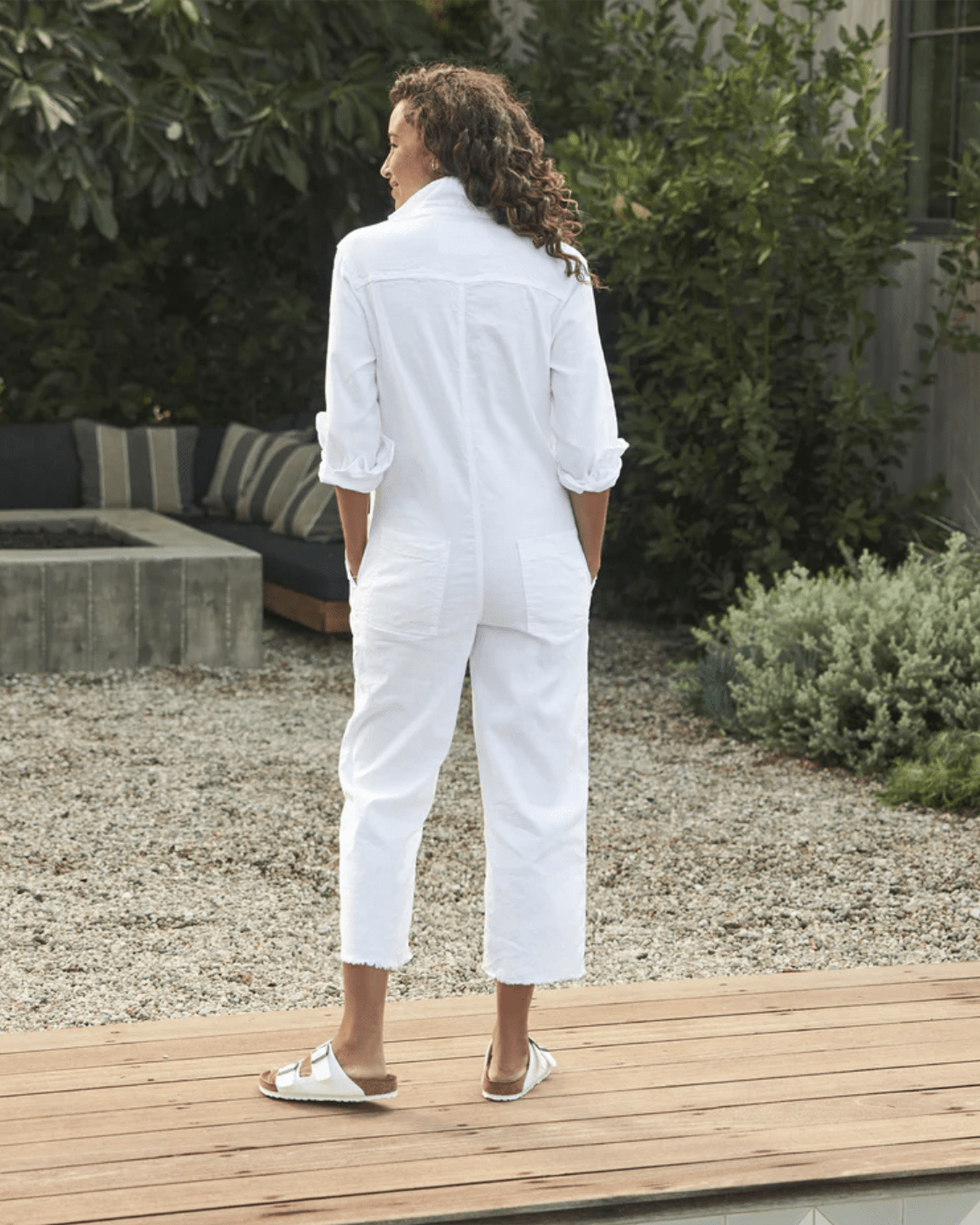 Frank & Eileen Clothing Northern Ireland Jumpsuit in White Linen
