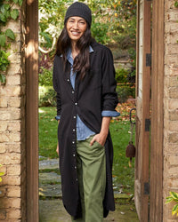 Frank & Eileen Rory Dress in Black Distressed Famous Denim