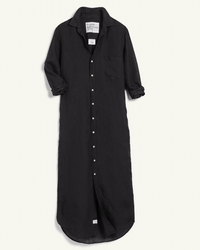 Frank & Eileen Rory Woven Long Dress in Black Linen