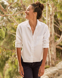 Frank & Eileen Silvio Button Up in White