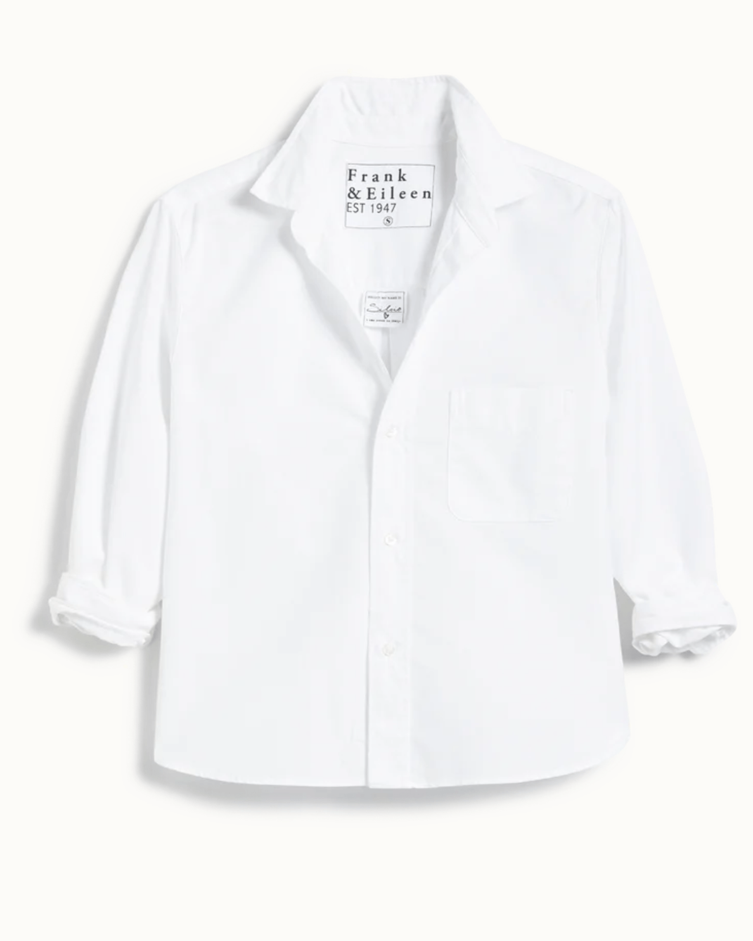 Frank & Eileen Clothing Silvio Woven Button Up in White