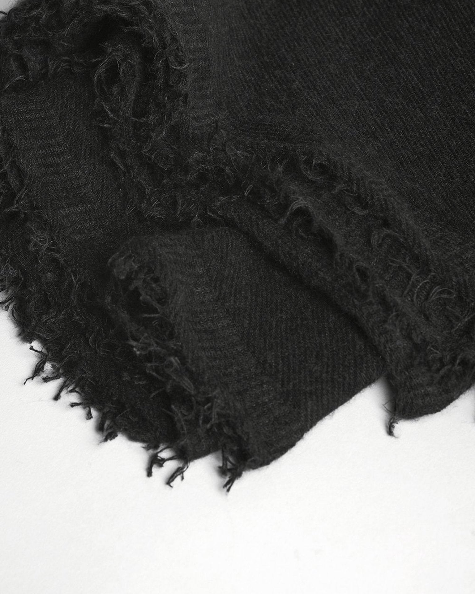 Grisal Love Cashmere Scarf in Black X Charcoal