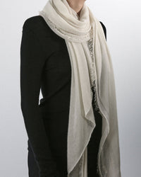Grisal Love Cashmere Scarf in Milk