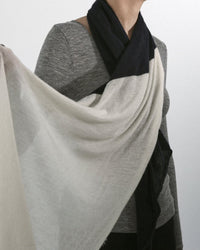 Grisal Accessories Black & Milk Love Duo Cashmere Scarf in Black & Milk