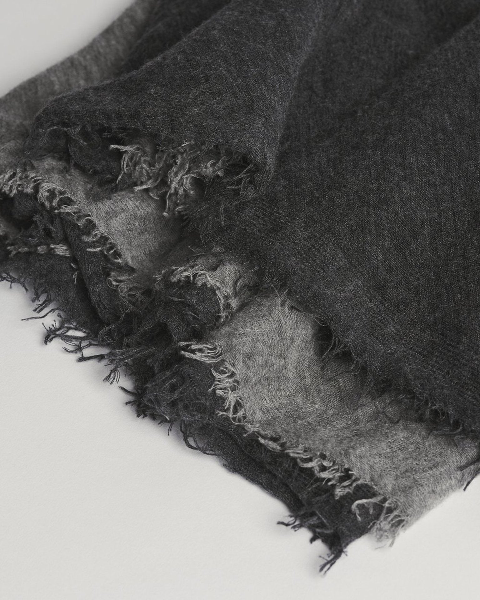 Grisal Love Duo Cashmere Scarf in Heather Grey & Charcoal