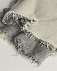 Grisal Love Duo Cashmere Scarf in Milk & Heather Grey