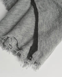 Grisal Rosa Cascade Cashmere Scarf in Heather Grey X Charcoal