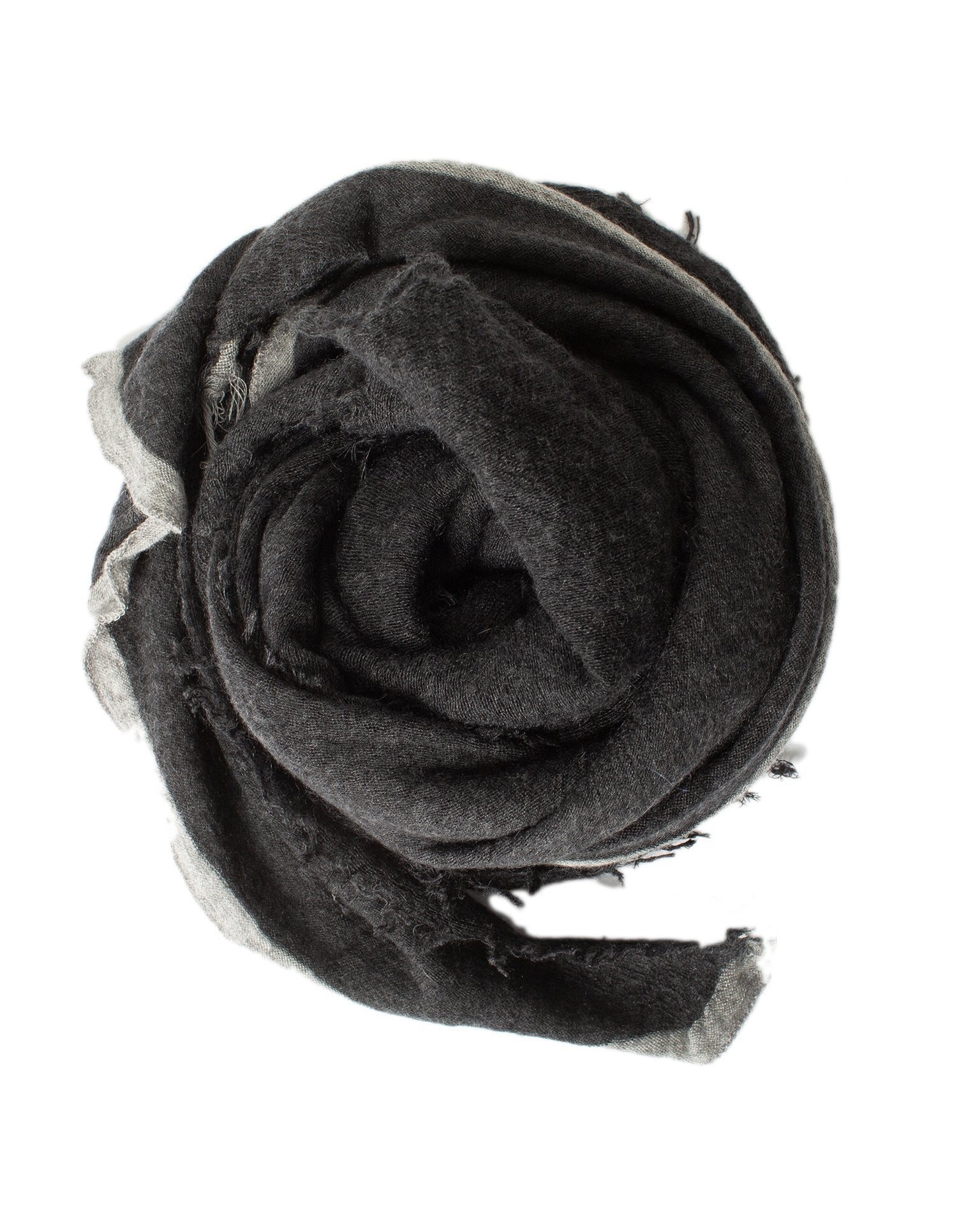 Grisal Rosa Cashmere Scarf in Charcoal x Heather Grey