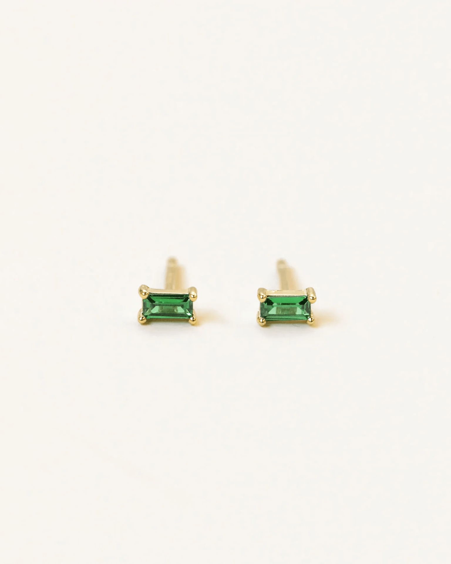 JaxKelly Emerald Baguette Earrings