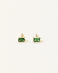 JaxKelly Emerald Baguette Earrings