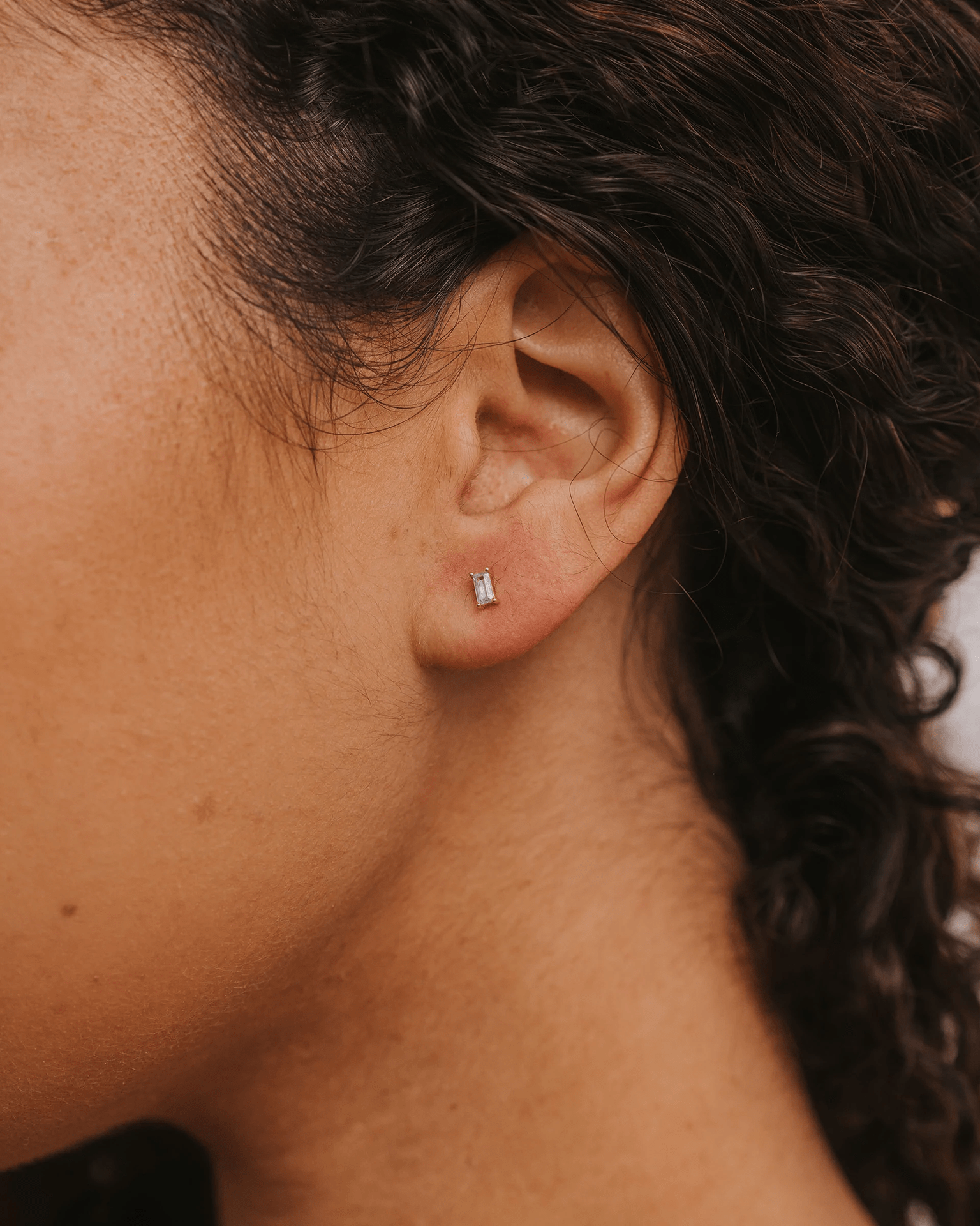 JaxKelly Lilac Baguette Earrings