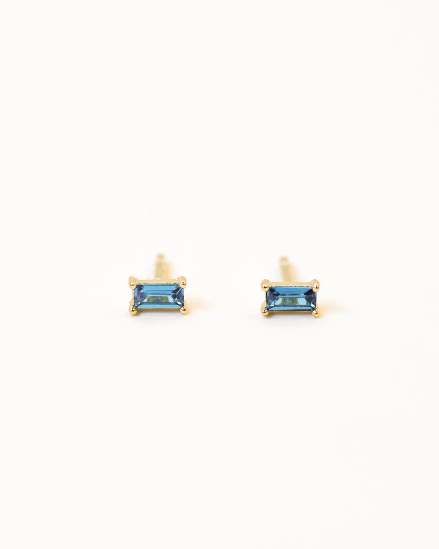 JaxKelly Sapphire Baguette Earrings