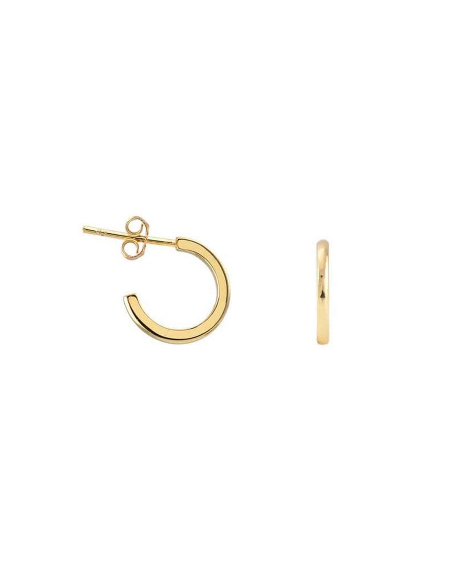 Kris Nations Classic Huggie Hoops in Gold