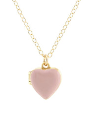 Kris Nations Heart Enamel Locket in Pink