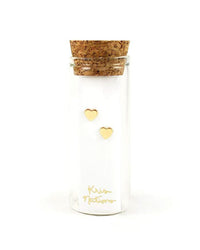 Kris Nations Heart Studs in Gold
