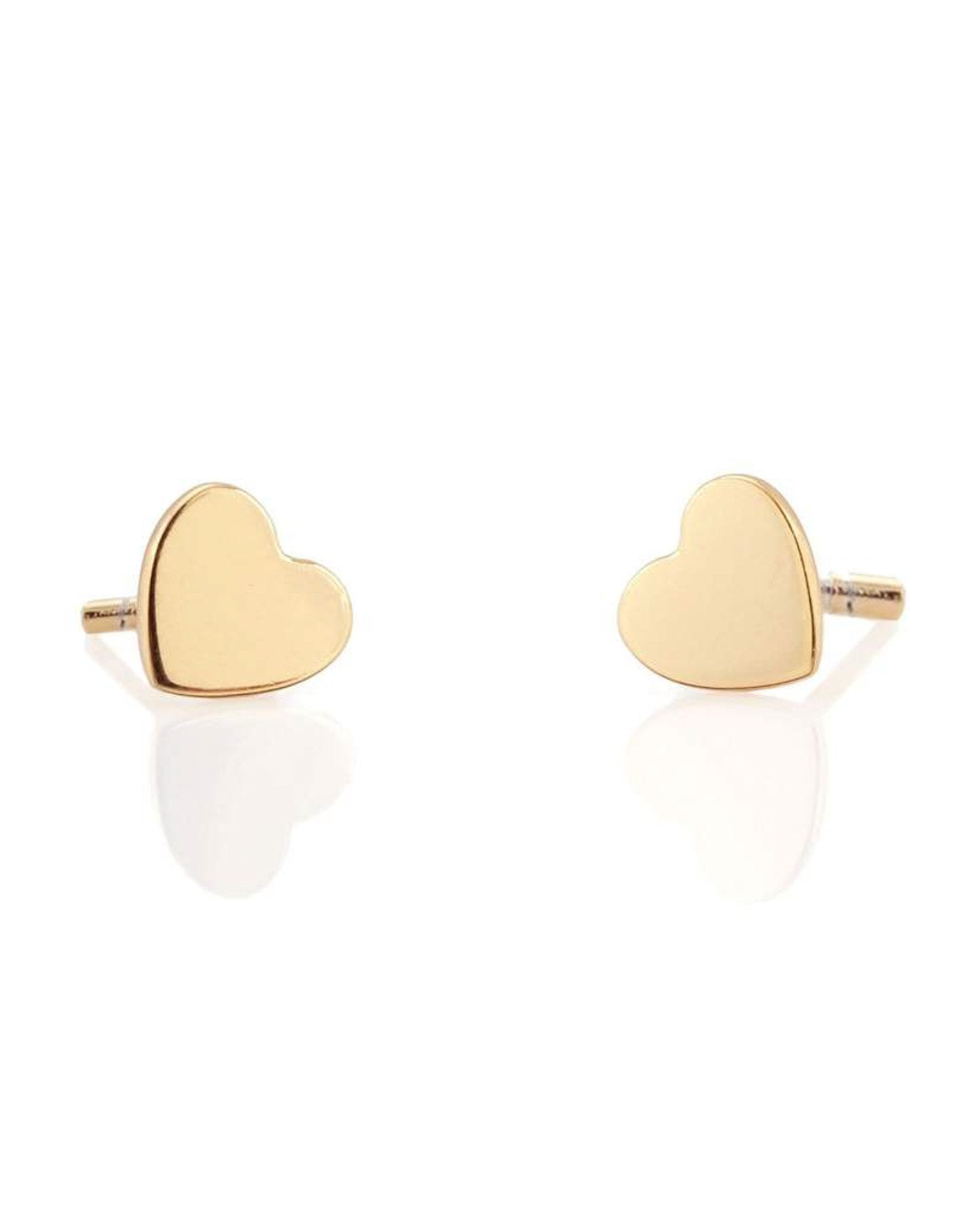 Kris Nations Heart Studs in Gold