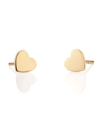 Kris Nations Heart Studs in Gold