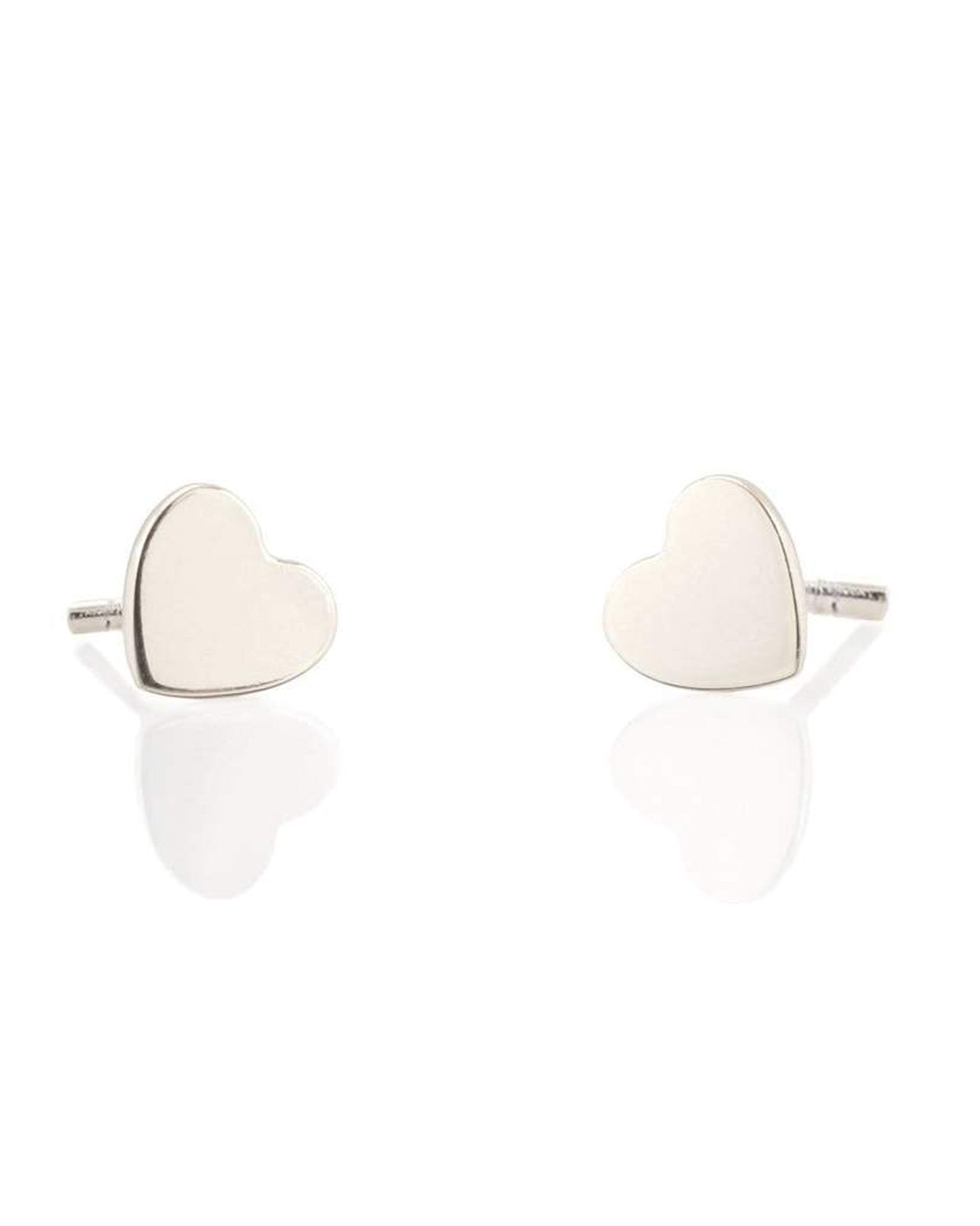 Kris Nations Heart Studs in Silver