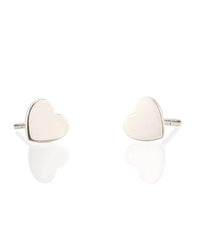 Kris Nations Heart Studs in Silver