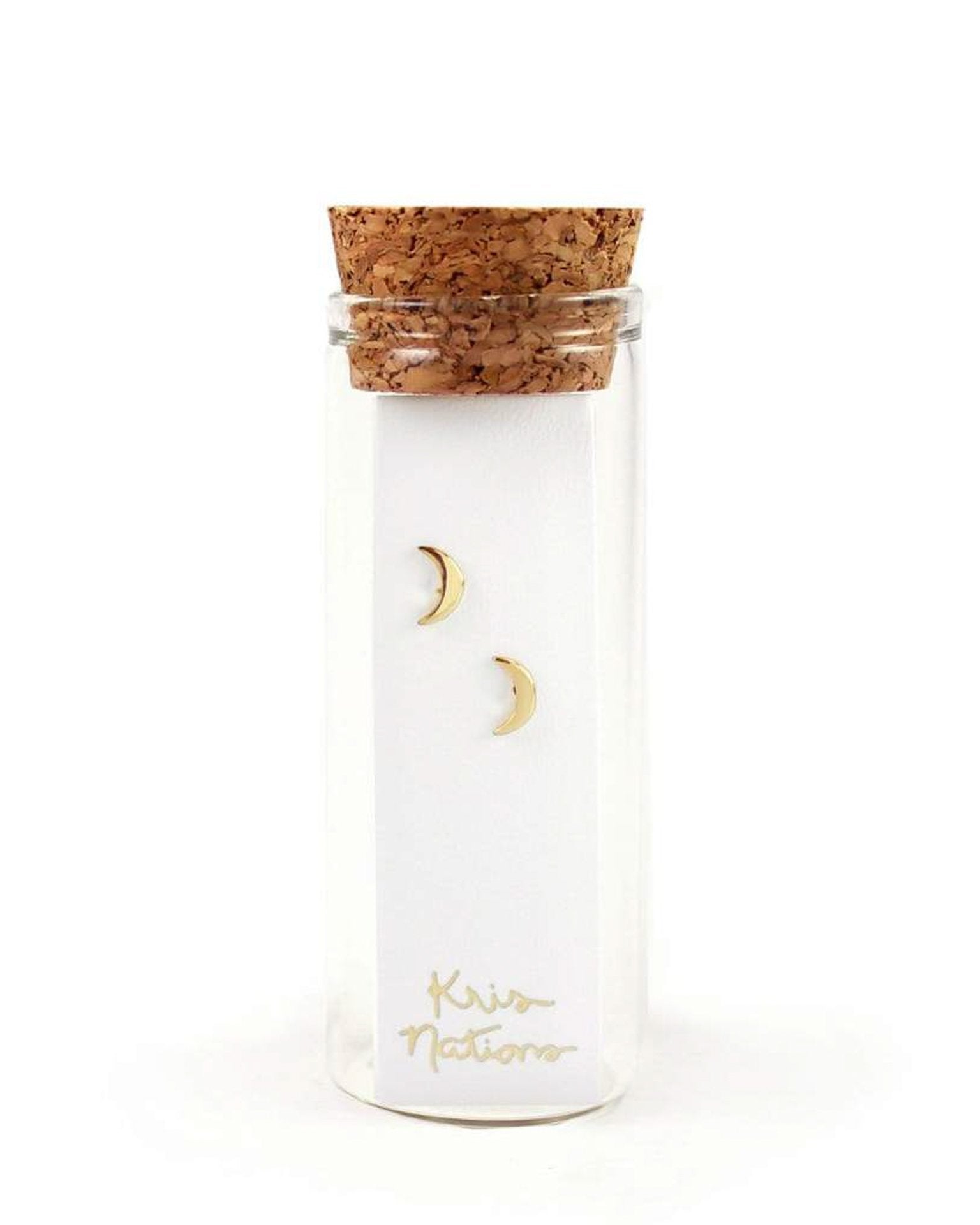 Kris Nations Moon Studs in Silver