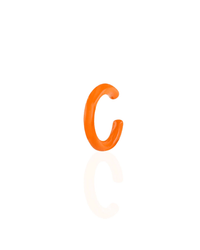 Kris Nations Jewelry Orange Palette Enamel Ear Cuff in Orange