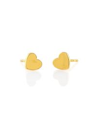 Kris Nations Jewelry Gold / Sunshine Petite Heart Studs in Sunshine