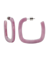 Machete Midi Square Hoops in Orchid