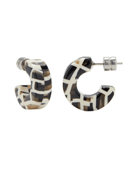 Machete Jewelry Tokyo Checker Muse Hoops in Tokyo Checker