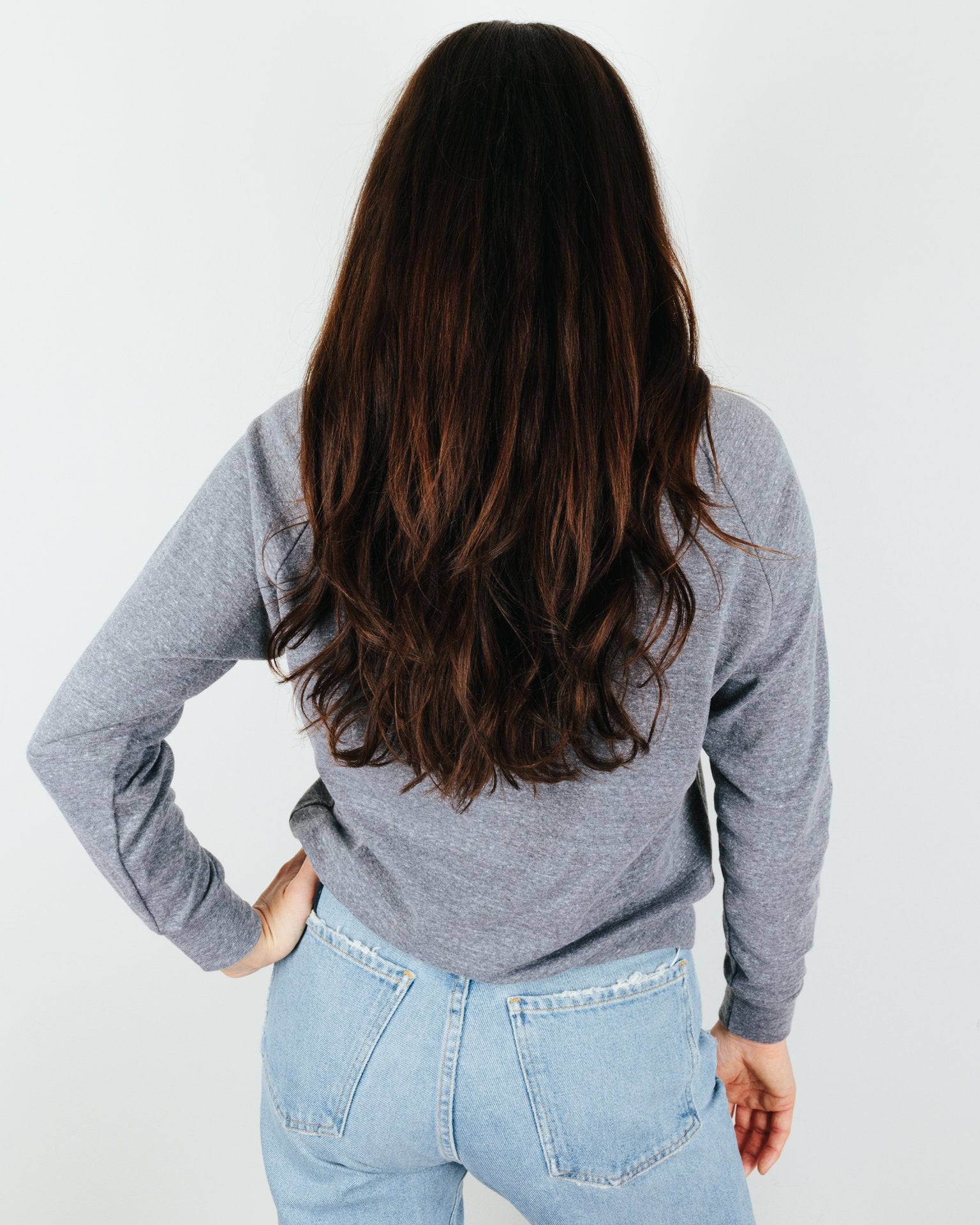 Milo in Maine Camp Maine Raglan Pullover in Athletic Gray