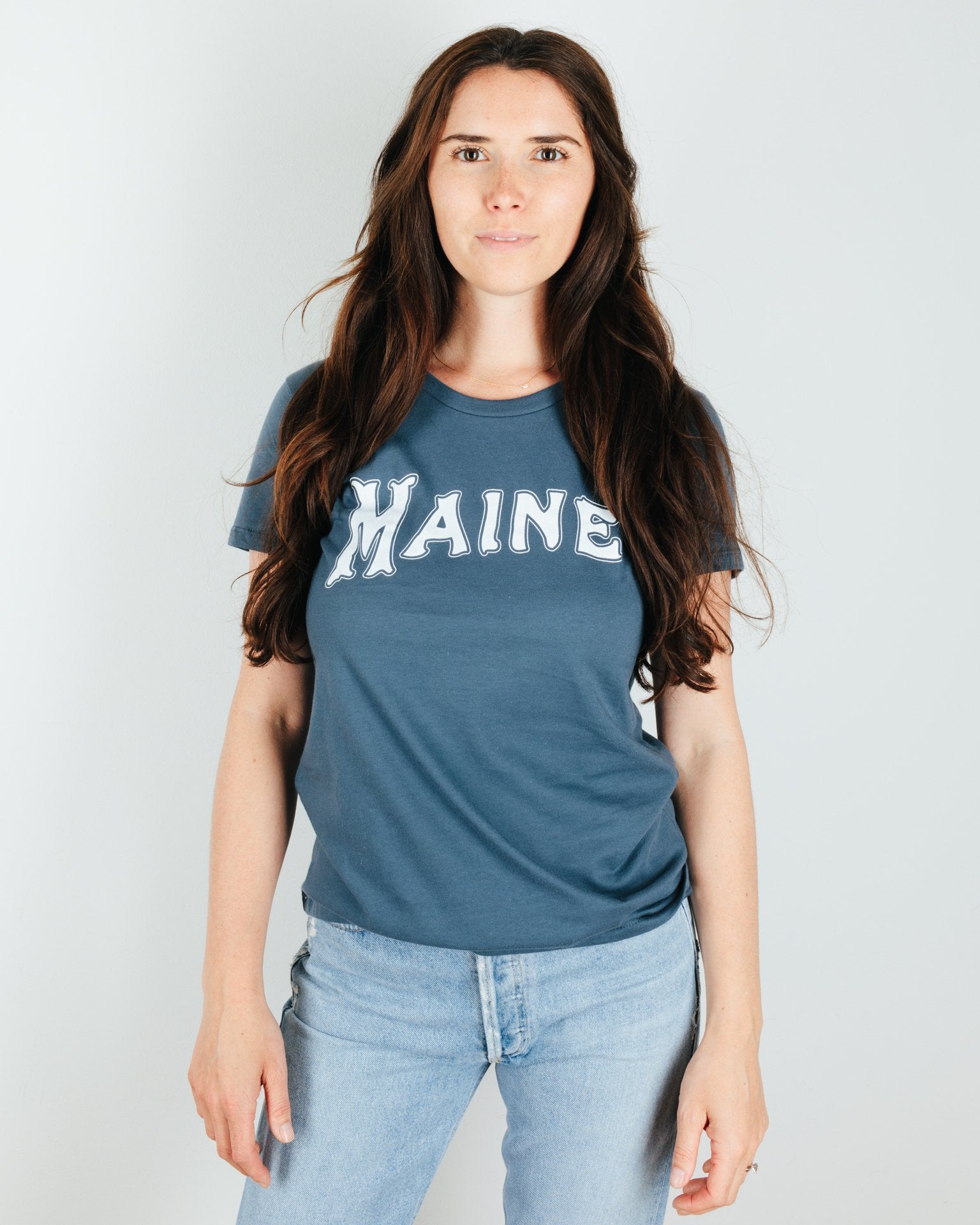 Milo in Maine Camp Maine Tee in Dark Blue