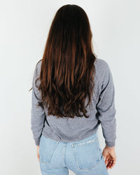 Milo in Maine Script Maine Raglan Pullover in Athletic Grey