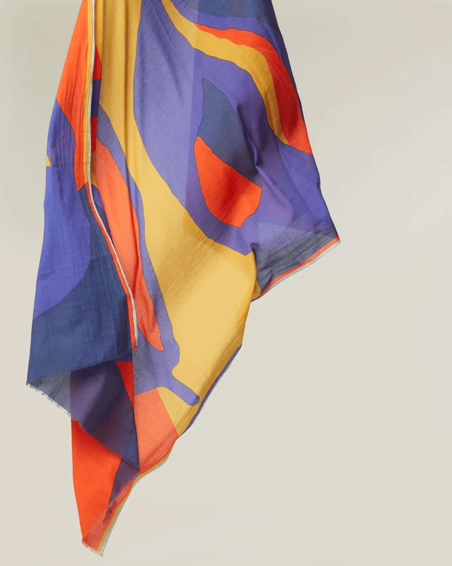 Moismont Bold Geo Scarf in Pansy Blue