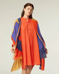 Moismont Bold Geo Scarf in Pansy Blue