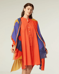 Bold Geo Scarf in Pansy Blue - Bliss Boutiques