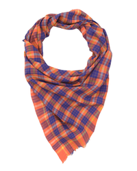 Moismont Plaid Bandana in Poppy Red