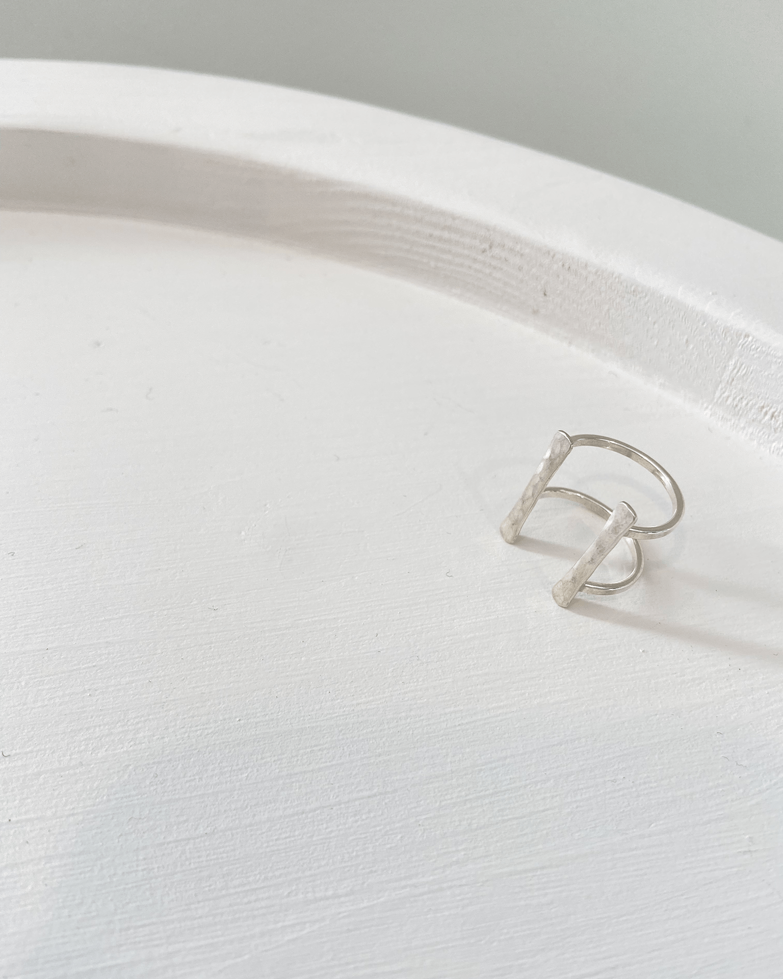 Nashelle Double Bar Ring in Silver